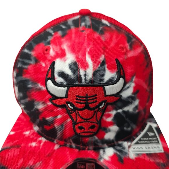 New Era 9Fifty Chicago Bulls Tie Dye Mesh Snapback Cap NBA Embroidered Hat NEW - Picture 7 of 14